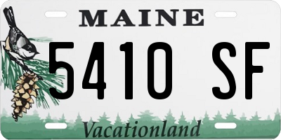 ME license plate 5410SF
