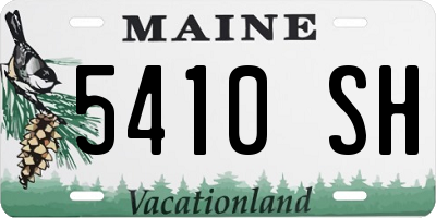 ME license plate 5410SH
