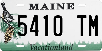 ME license plate 5410TM