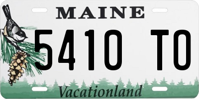 ME license plate 5410TO