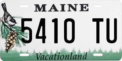 ME license plate 5410TU