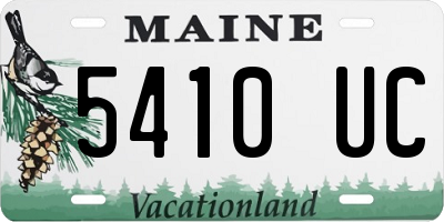 ME license plate 5410UC