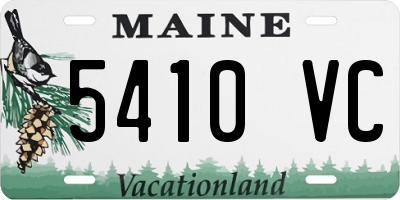 ME license plate 5410VC