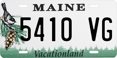 ME license plate 5410VG