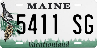 ME license plate 5411SG