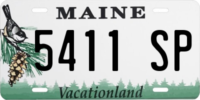 ME license plate 5411SP
