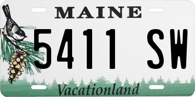 ME license plate 5411SW
