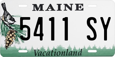 ME license plate 5411SY