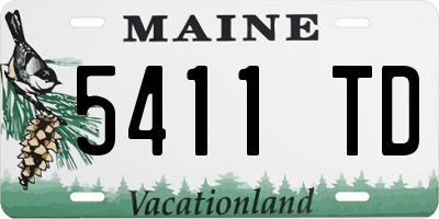 ME license plate 5411TD