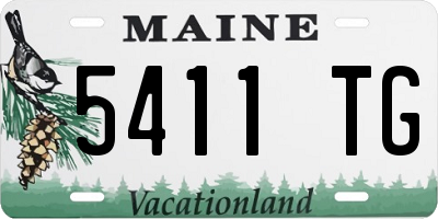 ME license plate 5411TG