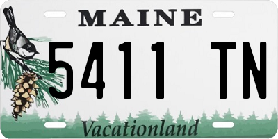 ME license plate 5411TN