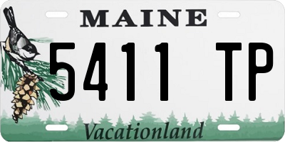 ME license plate 5411TP