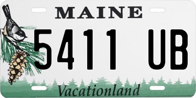 ME license plate 5411UB