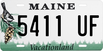 ME license plate 5411UF