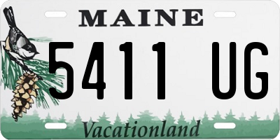 ME license plate 5411UG