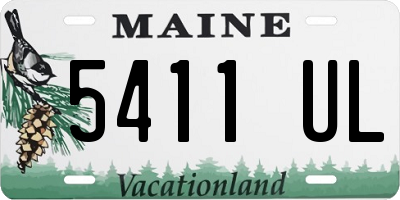 ME license plate 5411UL