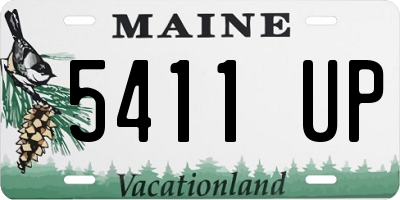 ME license plate 5411UP