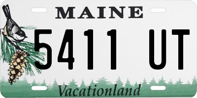 ME license plate 5411UT