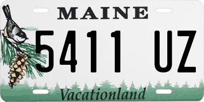 ME license plate 5411UZ