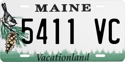 ME license plate 5411VC