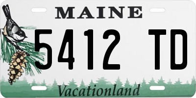 ME license plate 5412TD