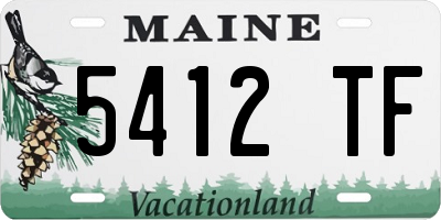 ME license plate 5412TF