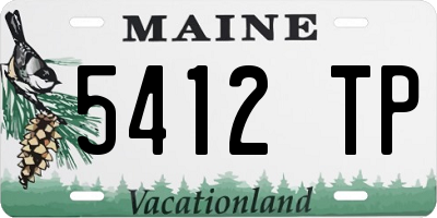ME license plate 5412TP
