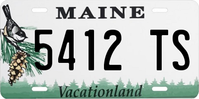 ME license plate 5412TS