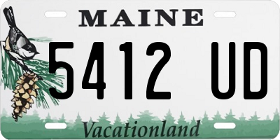 ME license plate 5412UD