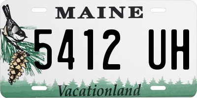 ME license plate 5412UH