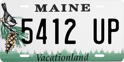 ME license plate 5412UP