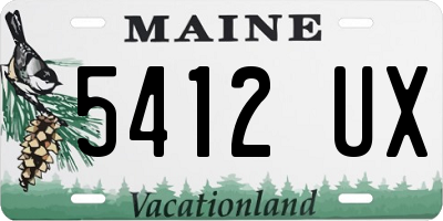 ME license plate 5412UX