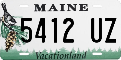 ME license plate 5412UZ