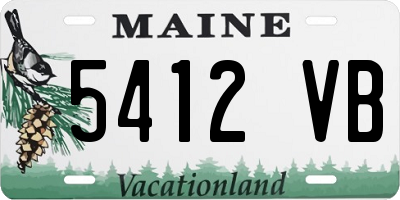 ME license plate 5412VB