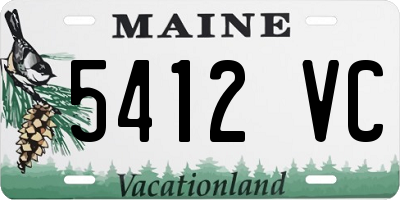 ME license plate 5412VC