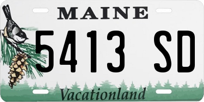 ME license plate 5413SD