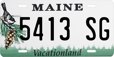 ME license plate 5413SG