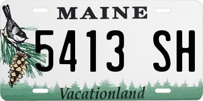 ME license plate 5413SH