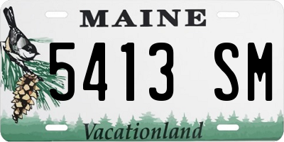 ME license plate 5413SM