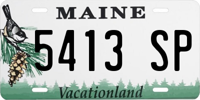 ME license plate 5413SP