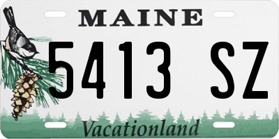 ME license plate 5413SZ