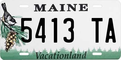 ME license plate 5413TA