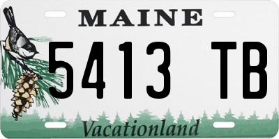 ME license plate 5413TB