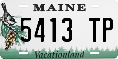 ME license plate 5413TP