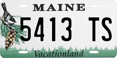 ME license plate 5413TS
