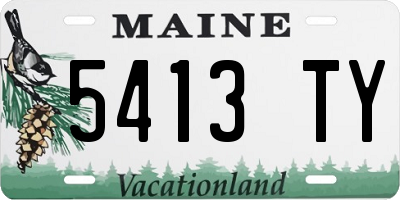 ME license plate 5413TY