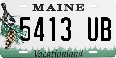 ME license plate 5413UB