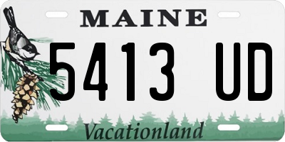 ME license plate 5413UD