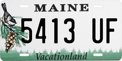 ME license plate 5413UF