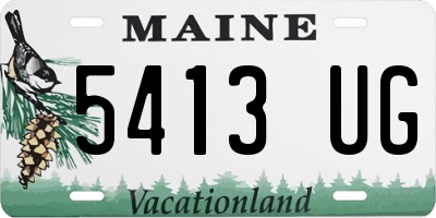 ME license plate 5413UG
